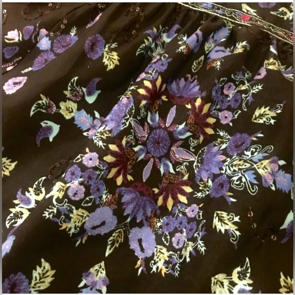 Free People Sequin Matroyshka Russian Doll Tunic Dress Sz 8 Black Embroidered - Picture 9 of 10